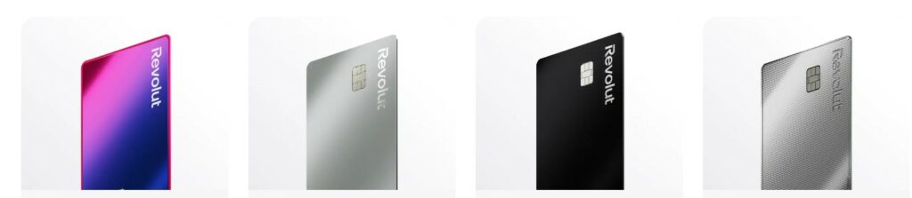 Diferentes cuentas de Revolut para cada plan: Estandar, Plus, Premium, Metal y Ultra.